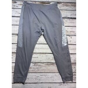 Gymshark Pants Mens XL Gray Tapered Athletic Joggers Workout Ankle Zip Gym